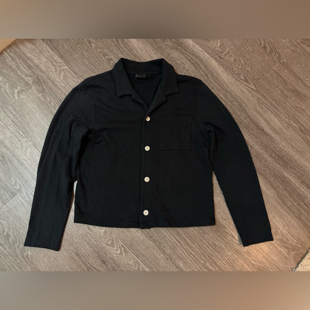 ASOS Design Cotton Overshirt Navy M